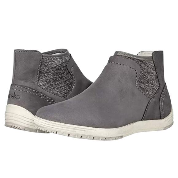 Dansko Women's Lizette Ankle Bootie Grey Waterproof Nubuck Leather - Size 37 - Picture 1 of 7